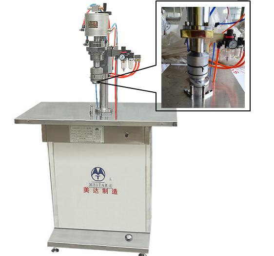 Semi Automatic Liquid Filling Crimping Gas Filling Aerosol Spray Can Filling Machine