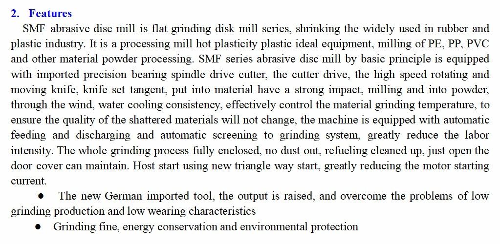 Pulverizer Mill for LDPE Pellet Powder Making Machine