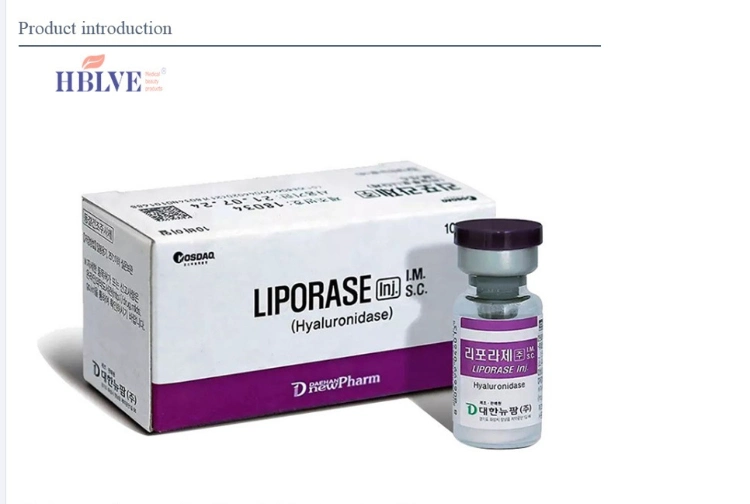 Factory Supply Liporase Lyophilized Hyaluronic Acid Lyase Powder Dissolve Hyaluronic Acid Filler Hyaluronidase