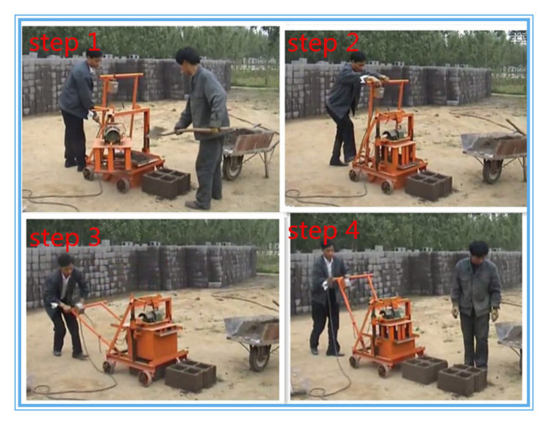 Qmr2-45 Small Investment Size Mobile Concrete Block Making Machine Without Pallet