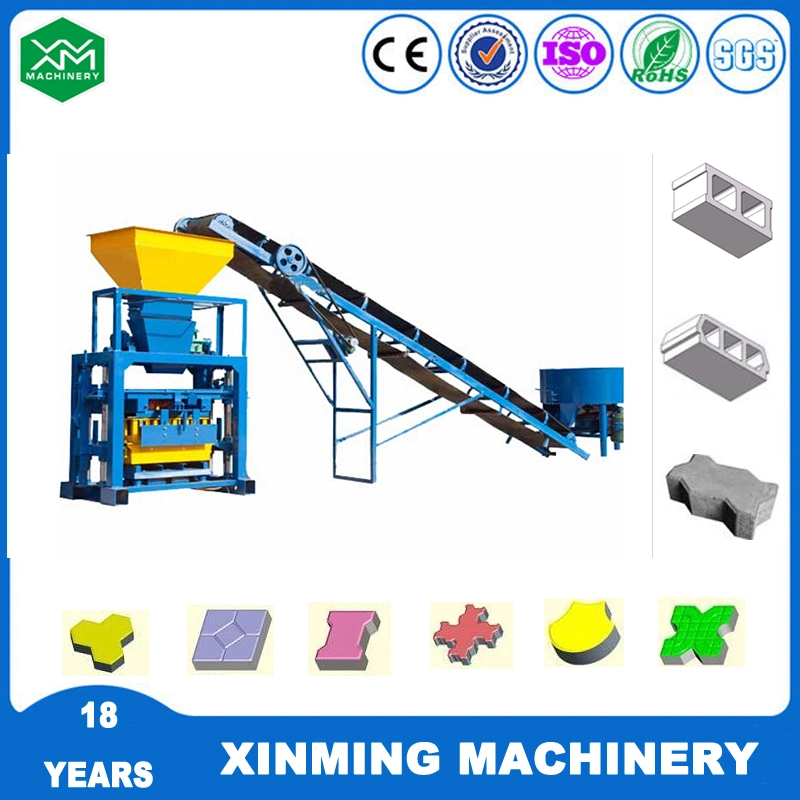 Qt40-1 Concrete/Hollow Brick Making Machine Vibration Block Machine with Pallet in Africa