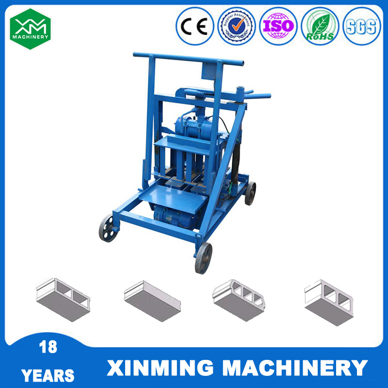 Qmr2-45 Small Investment Size Mobile Concrete Block Making Machine Without Pallet