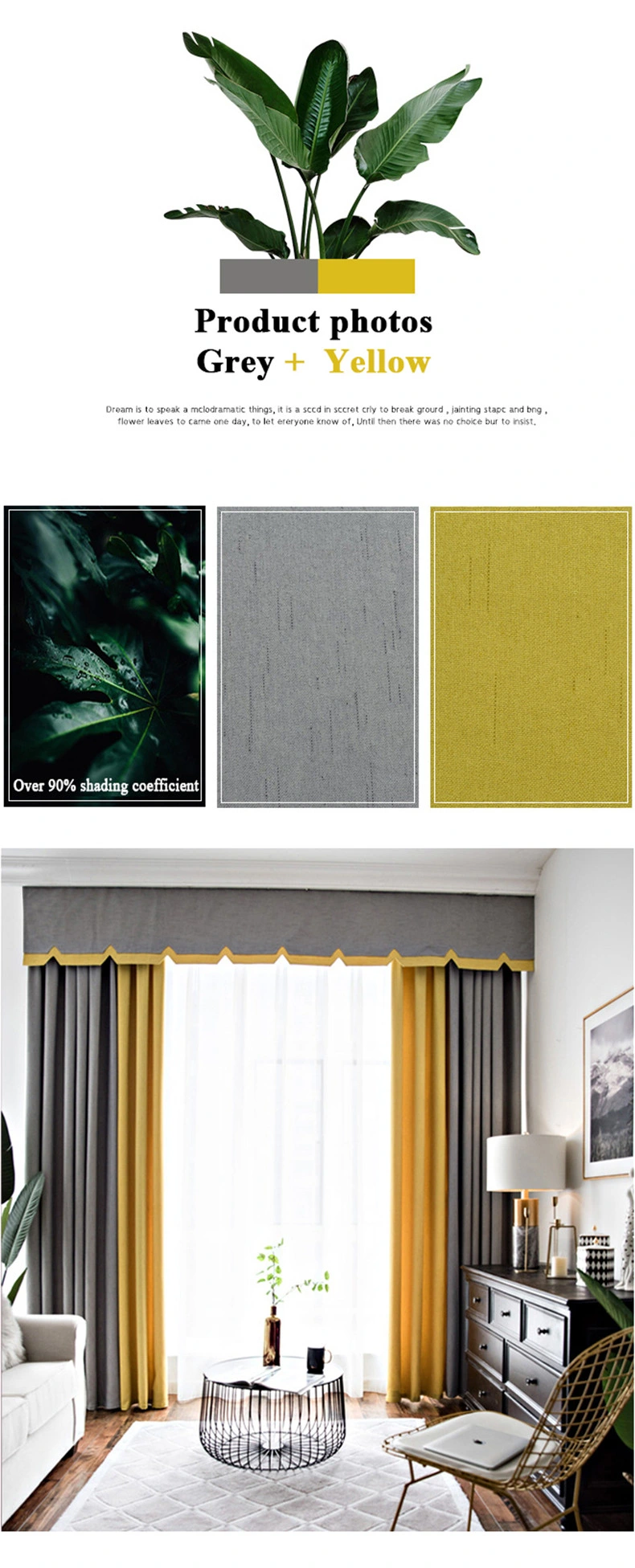 Wholesale Linen 85-90% Fabric Curtain Roller Blinds for Homestay