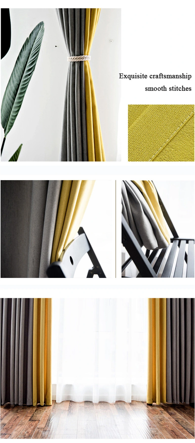 Wholesale Linen 85-90% Fabric Curtain Roller Blinds for Homestay