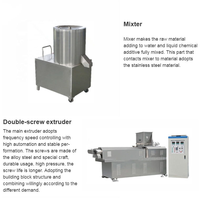 Soya Chunks Vegetable Protein Textured Vegetable Protein Extruder Making Machine