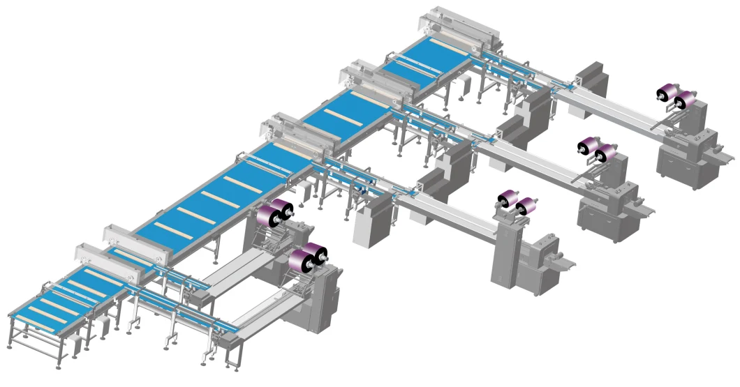 Mini Automatic Sandwiching Cookie Wafer Packing Line Small Biscuit Making Machine with Packing Machine Price Industry