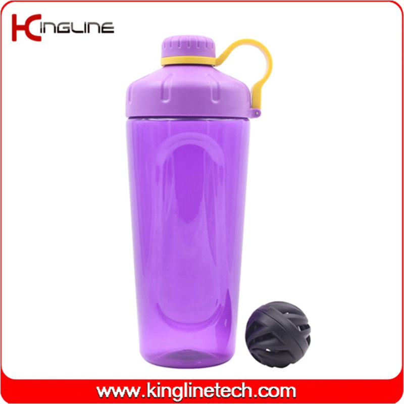 800ml protein shaker plastic blender water bottle with mixer ball (KL-7098)