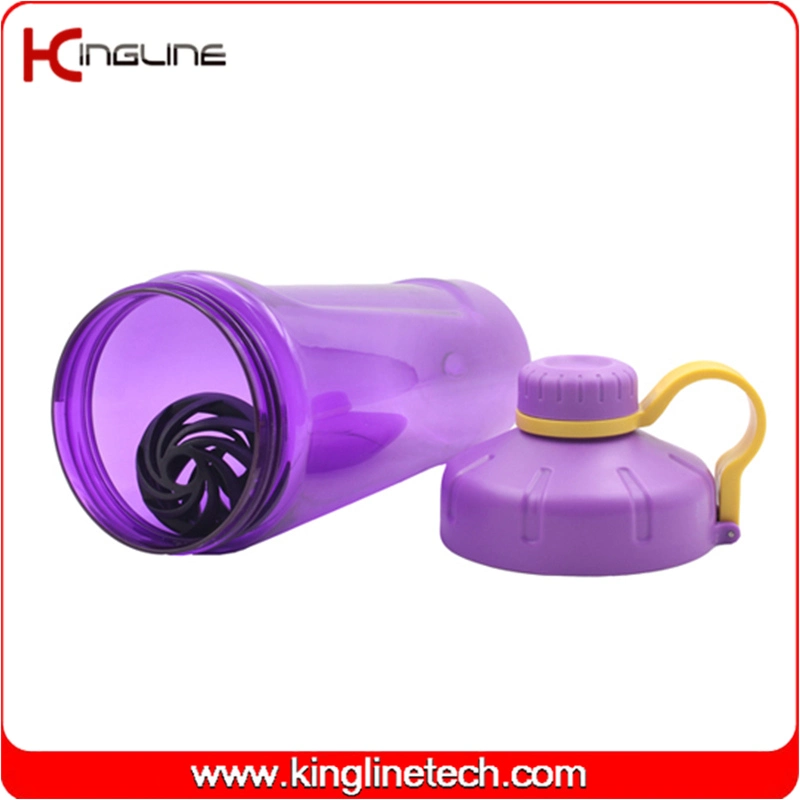 800ml protein shaker plastic blender water bottle with mixer ball (KL-7098)