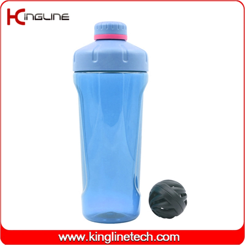 800ml protein shaker plastic blender water bottle with mixer ball (KL-7098)