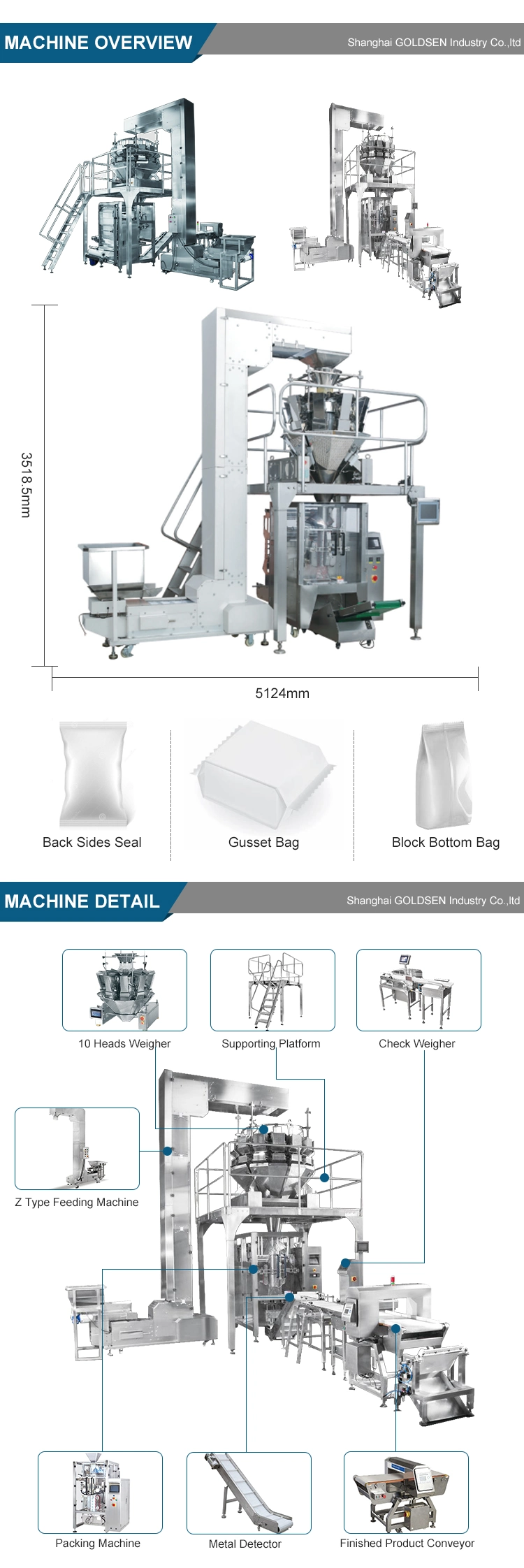 China Supplier Wholesale Price Automatic Packaging Machine Puffed Food/Jelly/Candy Food Packing Machine