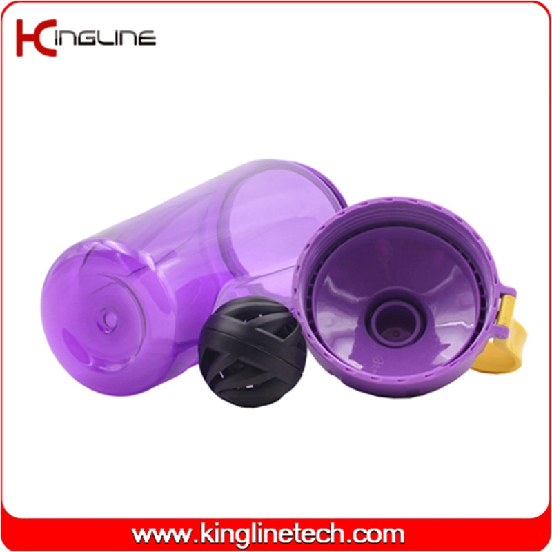 800ml protein shaker plastic blender water bottle with mixer ball (KL-7098)