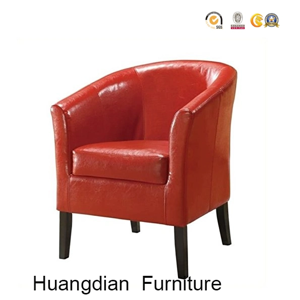 Funky Style Hotel Lounge Furniture High-Level Leather Tub Armchair