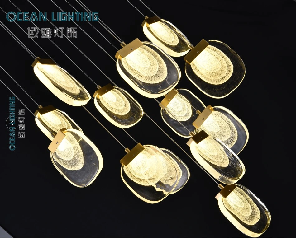 Modern Luxury Crystal Hotel LED Lamp Chandelier Pendant Light for Hotel Lobby