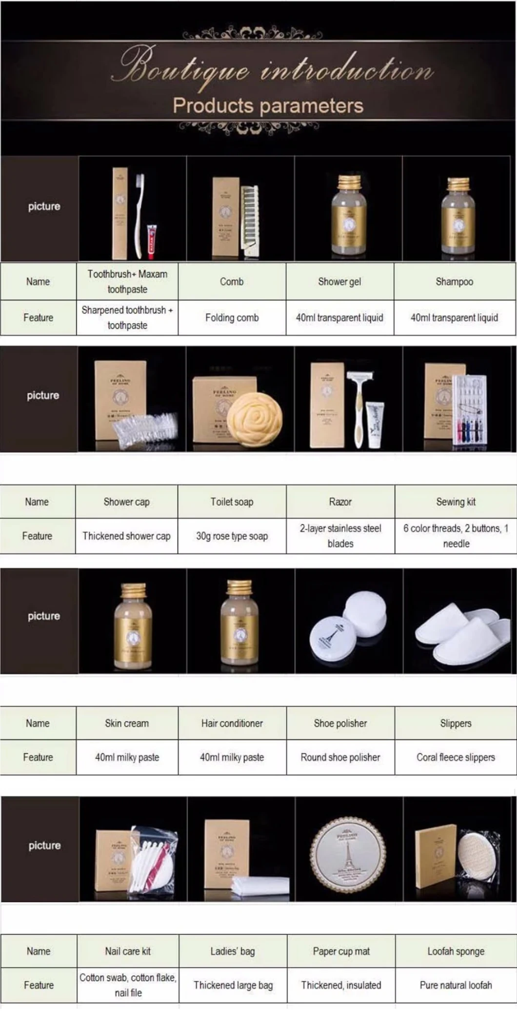 5 Star Luxury Eco Friendly Hotel Amenities Set Biodegradable Hotel Amenities Manufacturer More Cheaper Disposable Hotel Amenities