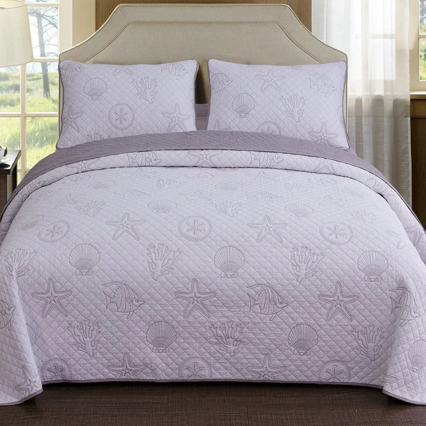 Premium Hotel Quilted Bedspreads/Bedspread Set Approved by ISO9001/BSCI/Oeko/SGS Export to USA, Japan, Canada, UK, Germany, Korea, Australia, Brazil