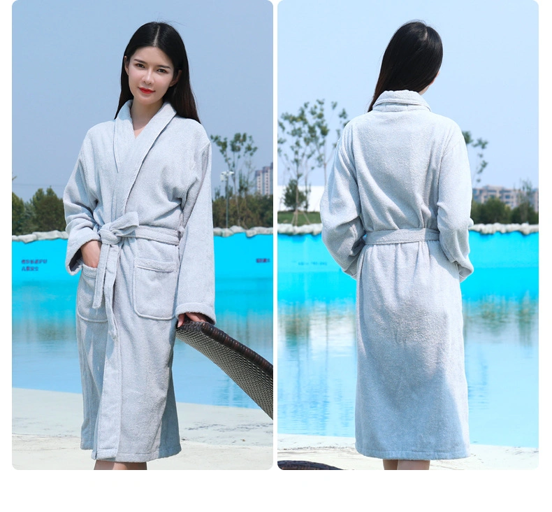 Bathrobe 100% Cotton, White, Small / Medium