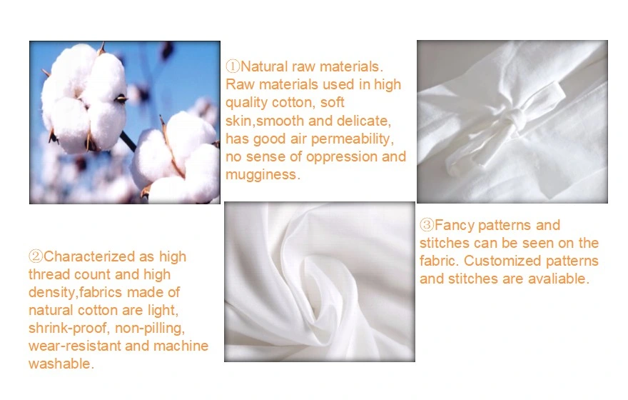 High Quality 100% Cotton Plain Soft Bedspreads for Hotel Use