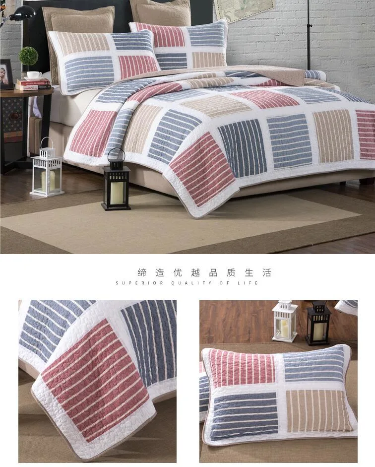 Premium Hotel Quilted Bedspreads/Bedspread Set Approved by ISO9001/BSCI/Oeko/SGS Export to USA, Japan, Canada, UK, Germany, Korea, Australia, Brazil