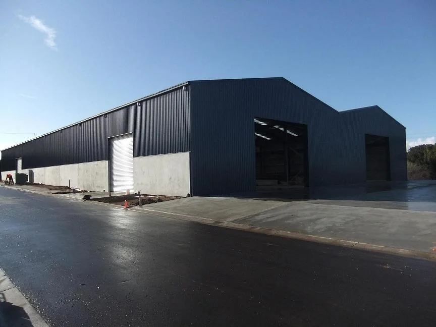 Painted Steel Structure Warehouse Shed with Corrugated Sheet