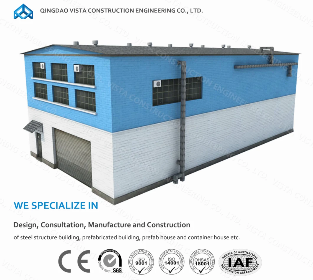 Industrial Commercial Prefabricated Galvanized Fire Proof Sandwich Panel Big Galvanized Light Steel Structure Storage Shed Warehouse Workshop