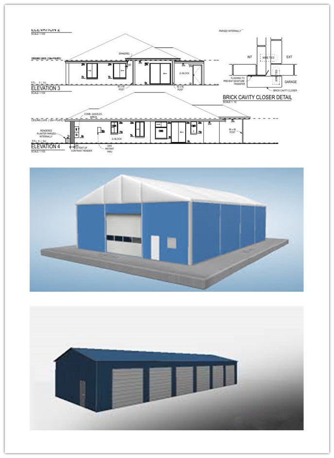 Large Span Light Weight Steel Structure Building for Warehouse/Workshop/Shed (TW816J)