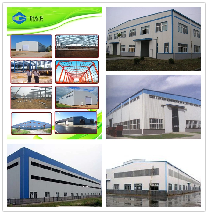 Painted Steel Structure Warehouse Shed with Corrugated Sheet