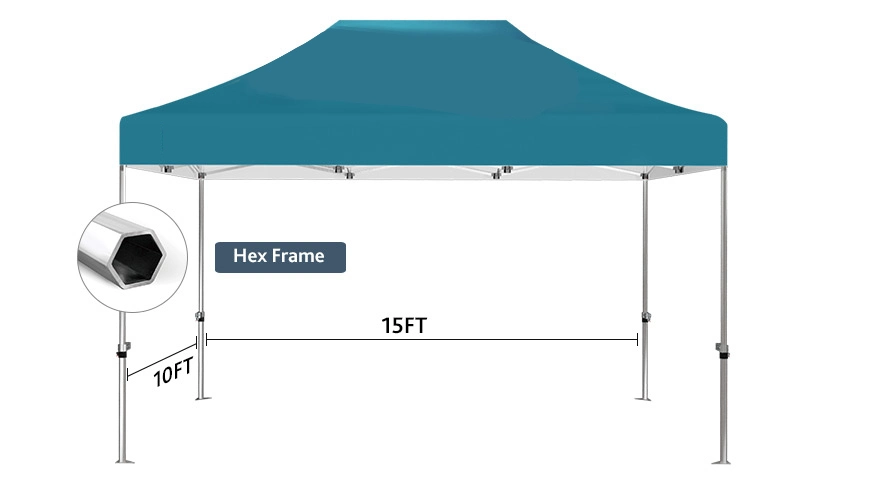 Pop up Square Frame Roof Top Party Event Marquee Gazebo Canopy Tents 10X15FT