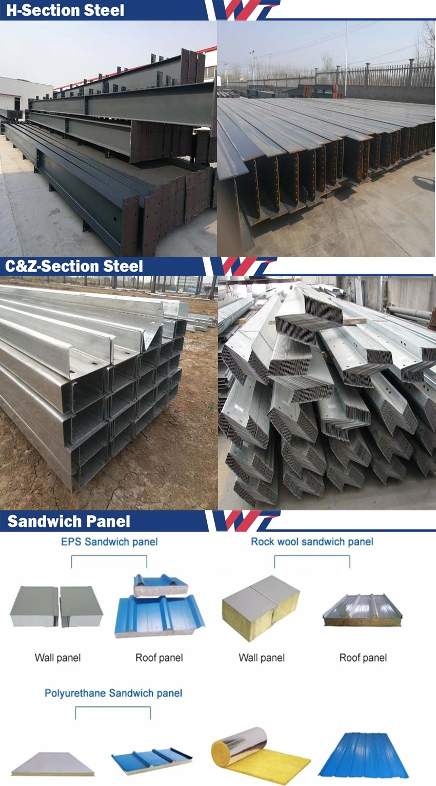 Structural Steel Prefabricated Sheds / Factory Types Portal Frame