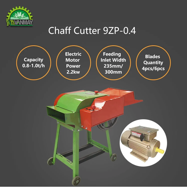 Chaff Cutter 9zp-0.4// Cows Hay Maize Stalk Shredder Chaff Cutter Machine