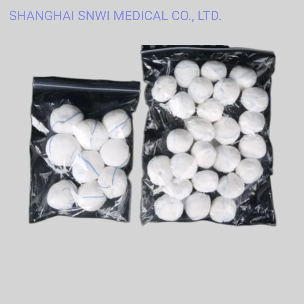 Disposable Medical Surgical Wound Cleansing Sterilize X-ray Gauze Cotton Ball Used in Hospital