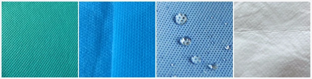 Disposable Nonwoven Protective Clothing PP SMS PP+PE Microporous White Circle Collar Coverall with Flap