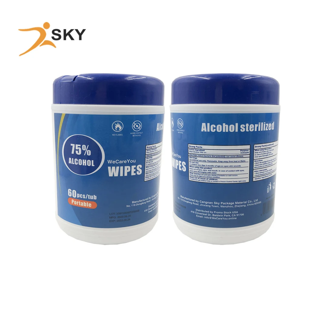 Portable 75% Alcohol Cleaning Wet Wipes Disinfectant Wipes Antibacterial Sterilizing Wet Wipes for External Use