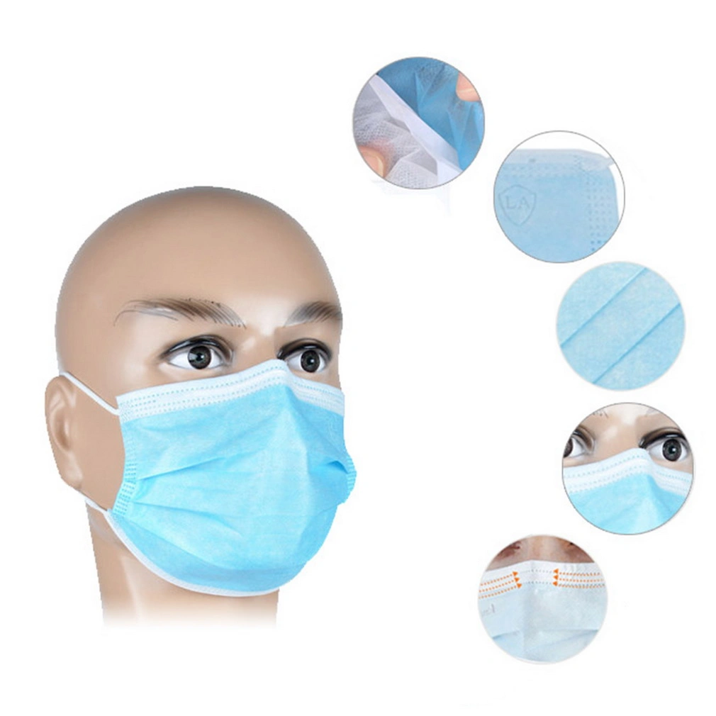 3 Ply Non Woven Disposable Face Mask 3ply Earloop Face+Mask+Disposable Non-Woven Face Mask