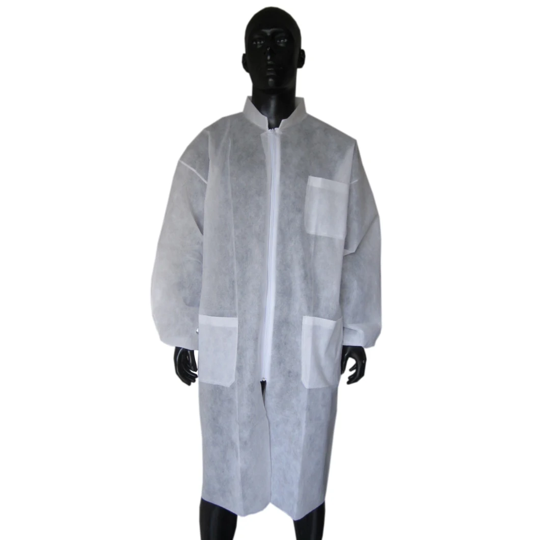 Disposable Nonwoven Medical Lab Coat Cleaning Room Uniform