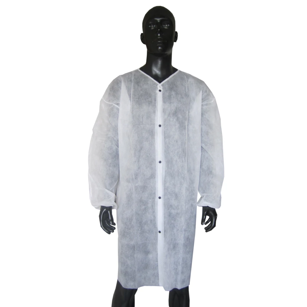 Disposable Nonwoven Medical Lab Coat Cleaning Room Uniform