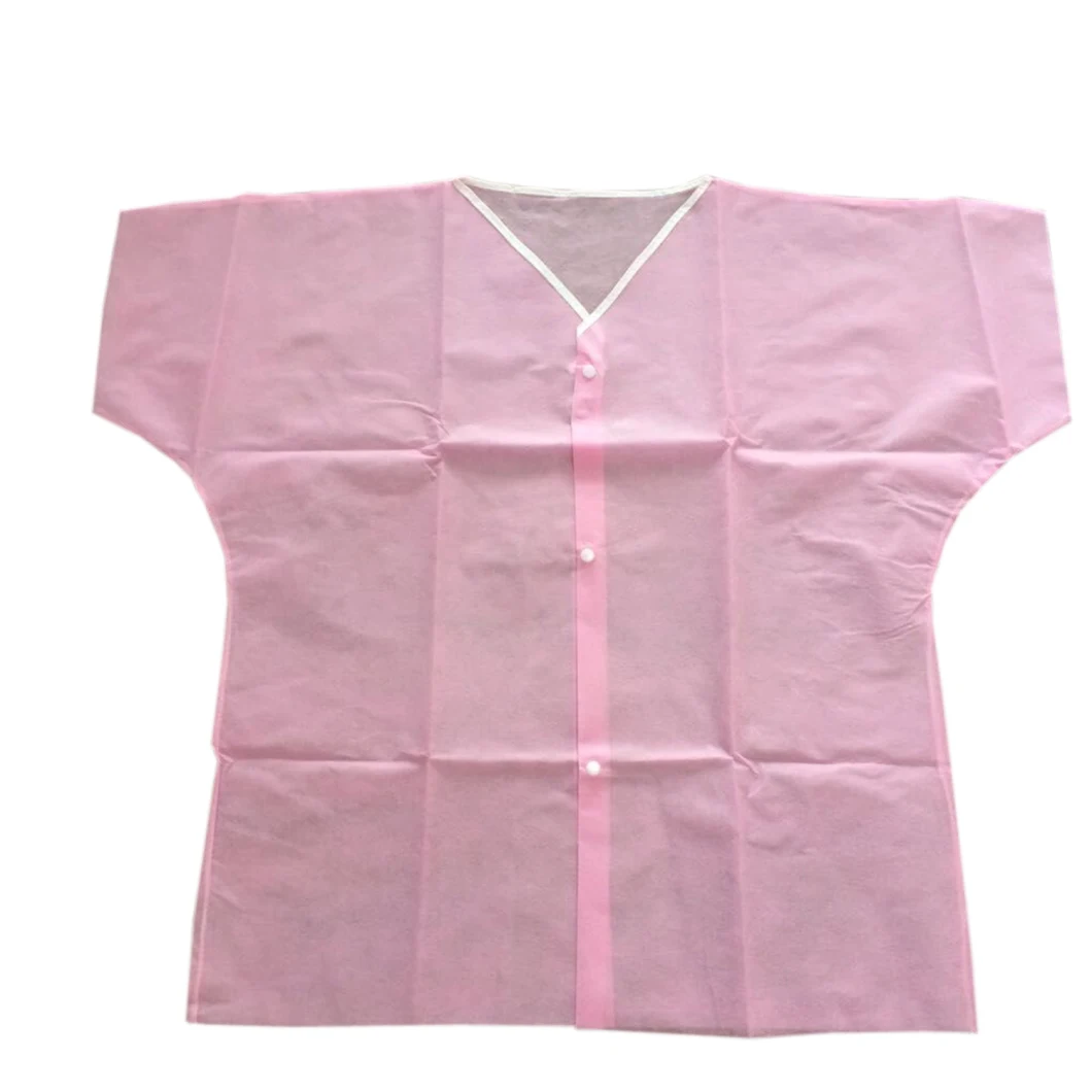 Disposable Nonwoven Medical Lab Coat Cleaning Room Uniform