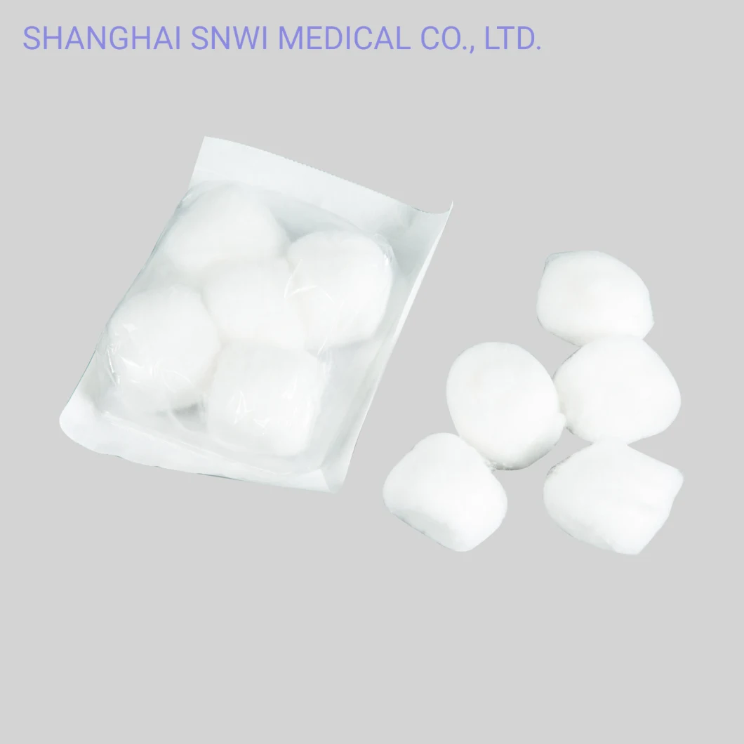 Disposable Medical Surgical Wound Cleansing Sterilize X-ray Gauze Cotton Ball Used in Hospital