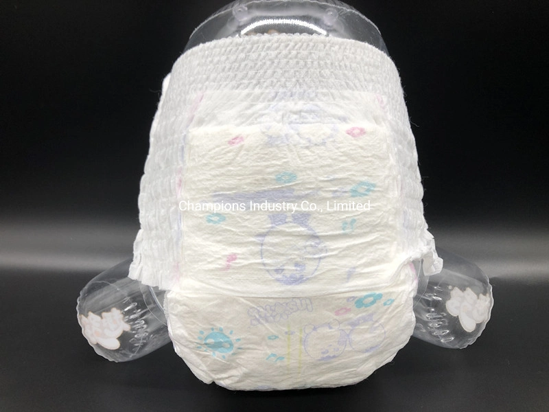 Fluff Pulp Type Disposable Baby Diaper Pant Dry Surface Absorption Baby Products