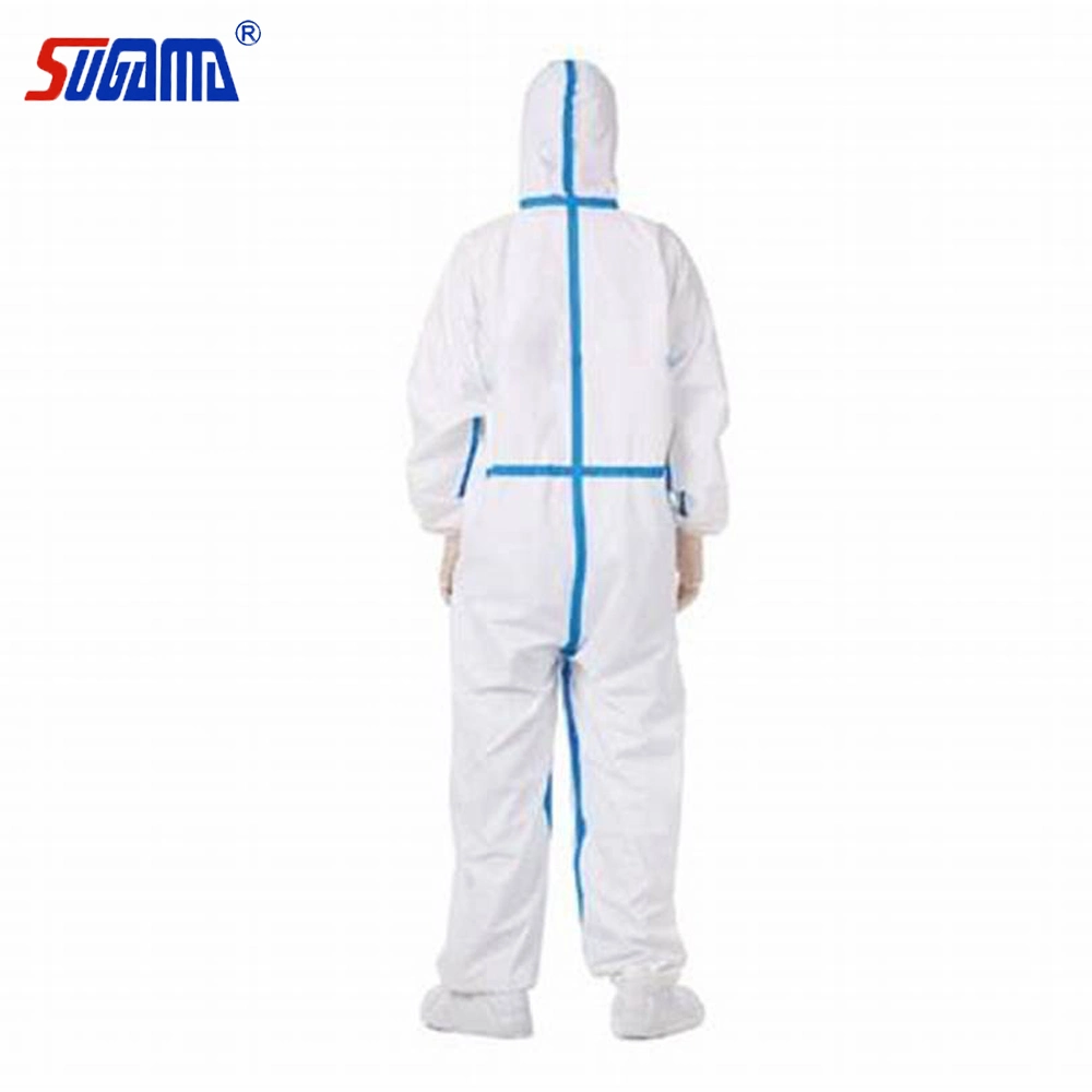 Isolation Hooded Coverall Protection Clothing Suit