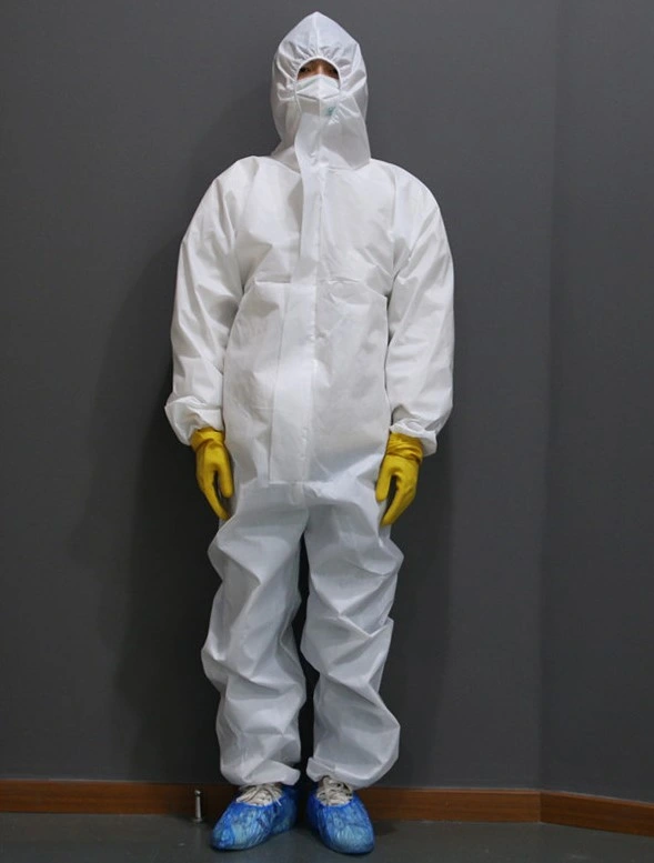 PP/SMS PP PE Overall Suit Sfety Coverall/Factory Uniform Coverall/Disposable Work Overall