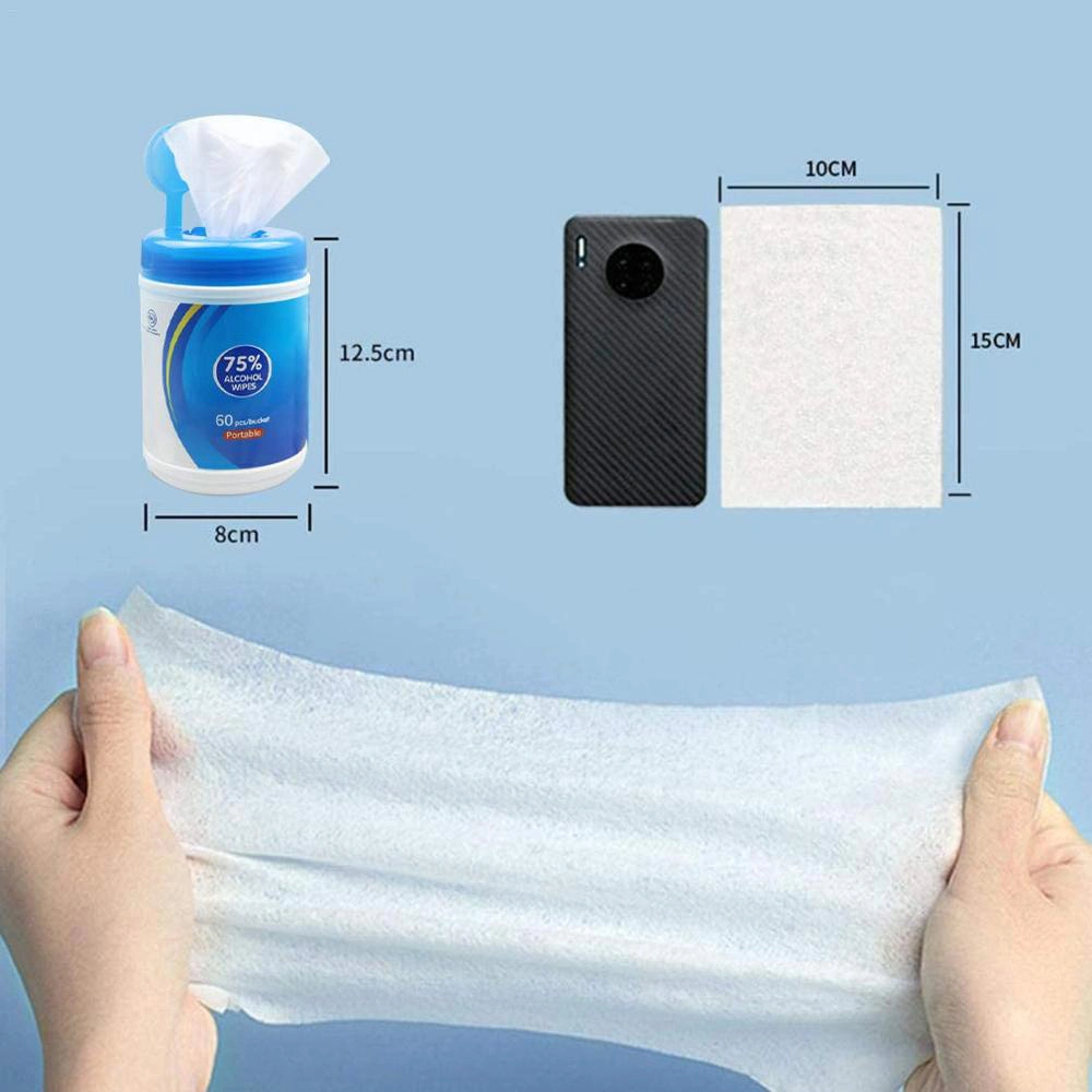 Portable 75% Alcohol Cleaning Wet Wipes Disinfectant Wipes Antibacterial Sterilizing Wet Wipes for External Use