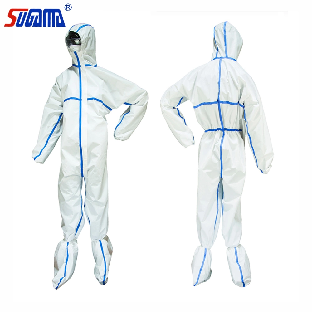 Isolation Hooded Coverall Protection Clothing Suit