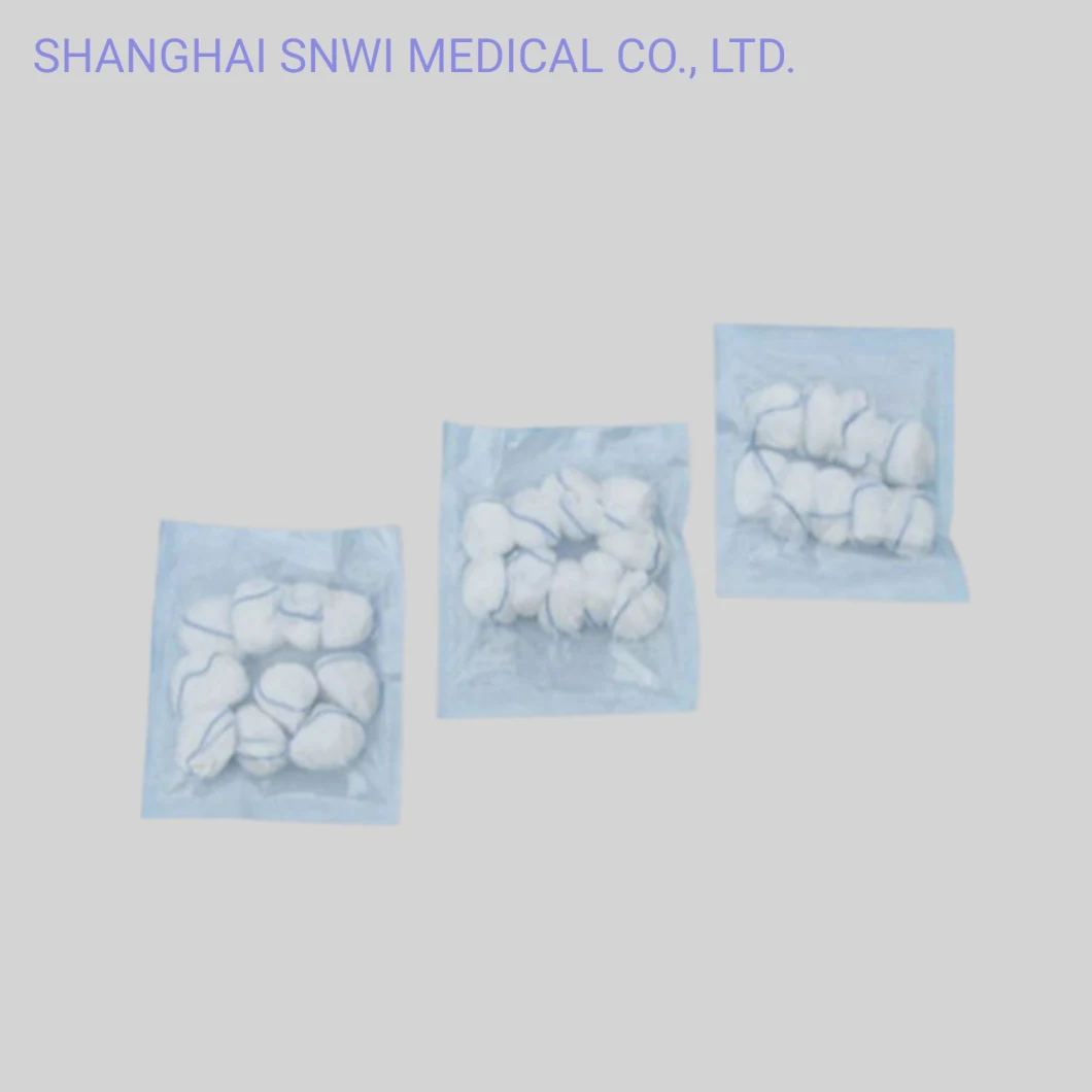 Disposable Medical Surgical Wound Cleansing Sterilize X-ray Gauze Cotton Ball Used in Hospital