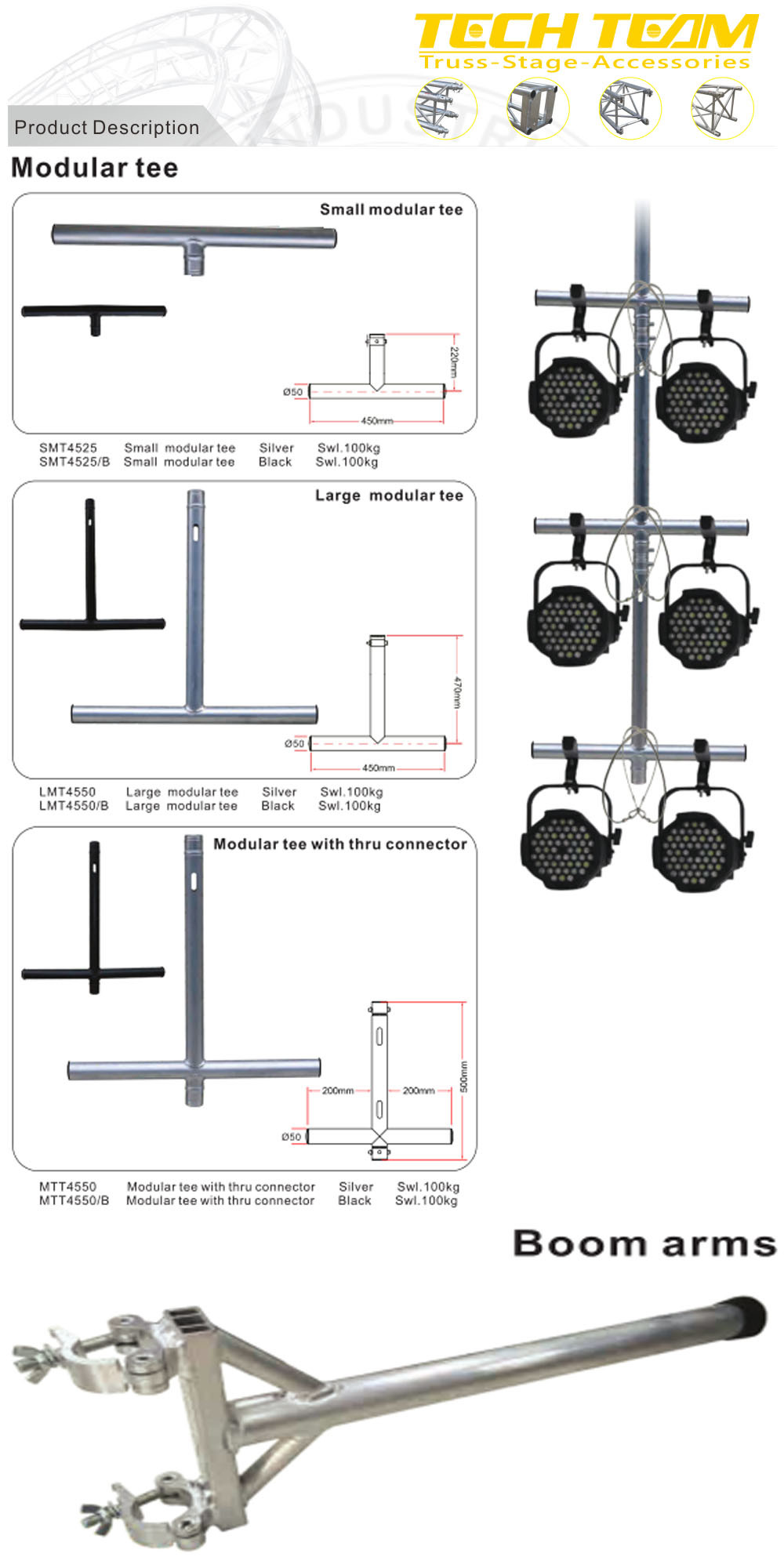 Easy Install Aluminum Hanging TV Stand Truss, TV Truss Stand