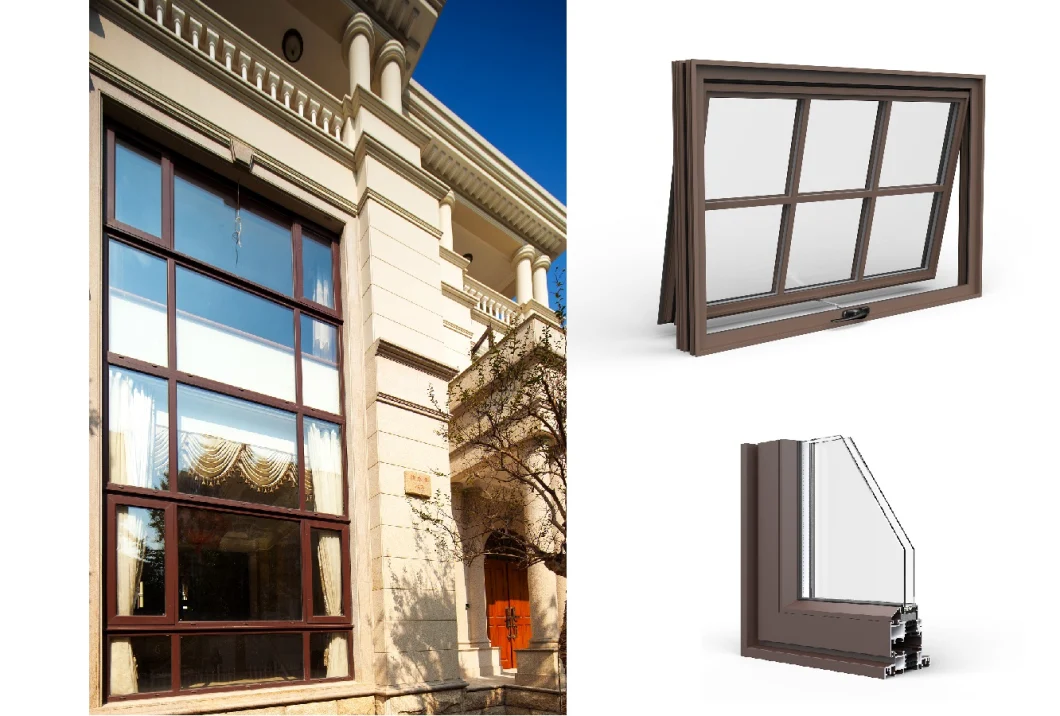 SD90-Awning New Thermal Break Aluminium/Aluminum Casement/Awning/Sliding Window with Aama/Nfrc Certificate and Title-24 Approved with 4'' Security Limiter