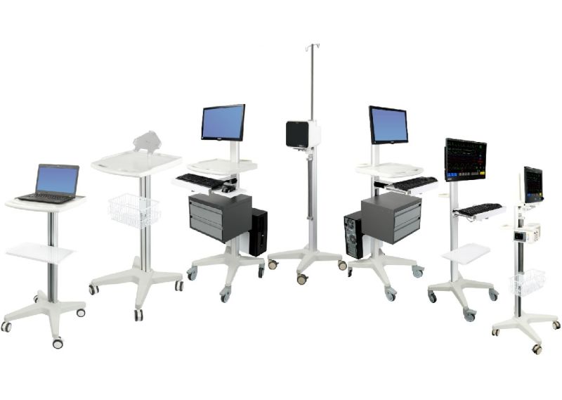 Concaved Base Light Rolling Stand for Patient Monitor