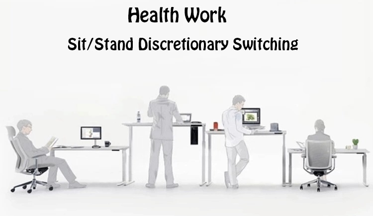 White Office Desk Electric Height Adjustable Standing Desk Table Legs