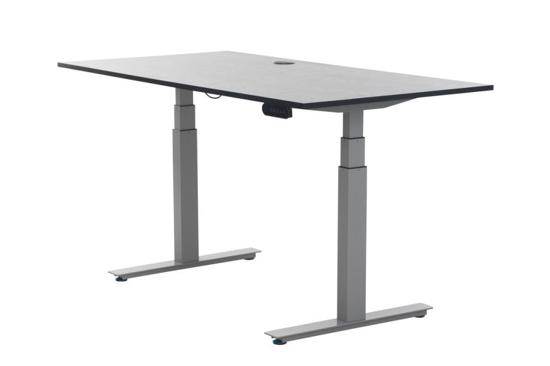 Black White Color for 3 Stage Sit Stand Adjustable Desk
