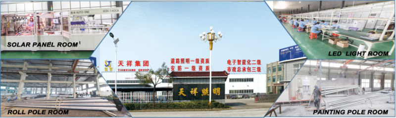 Galvanized Steel Used Solar LED Street Light Pole Single Arm/Double Arm