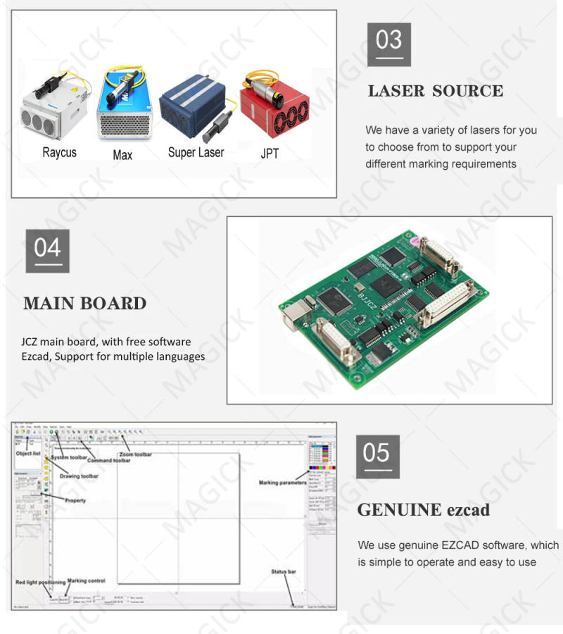 Raycus Fiber Laser Marker 20W 30W 50W Fiber Laser Marking Machine